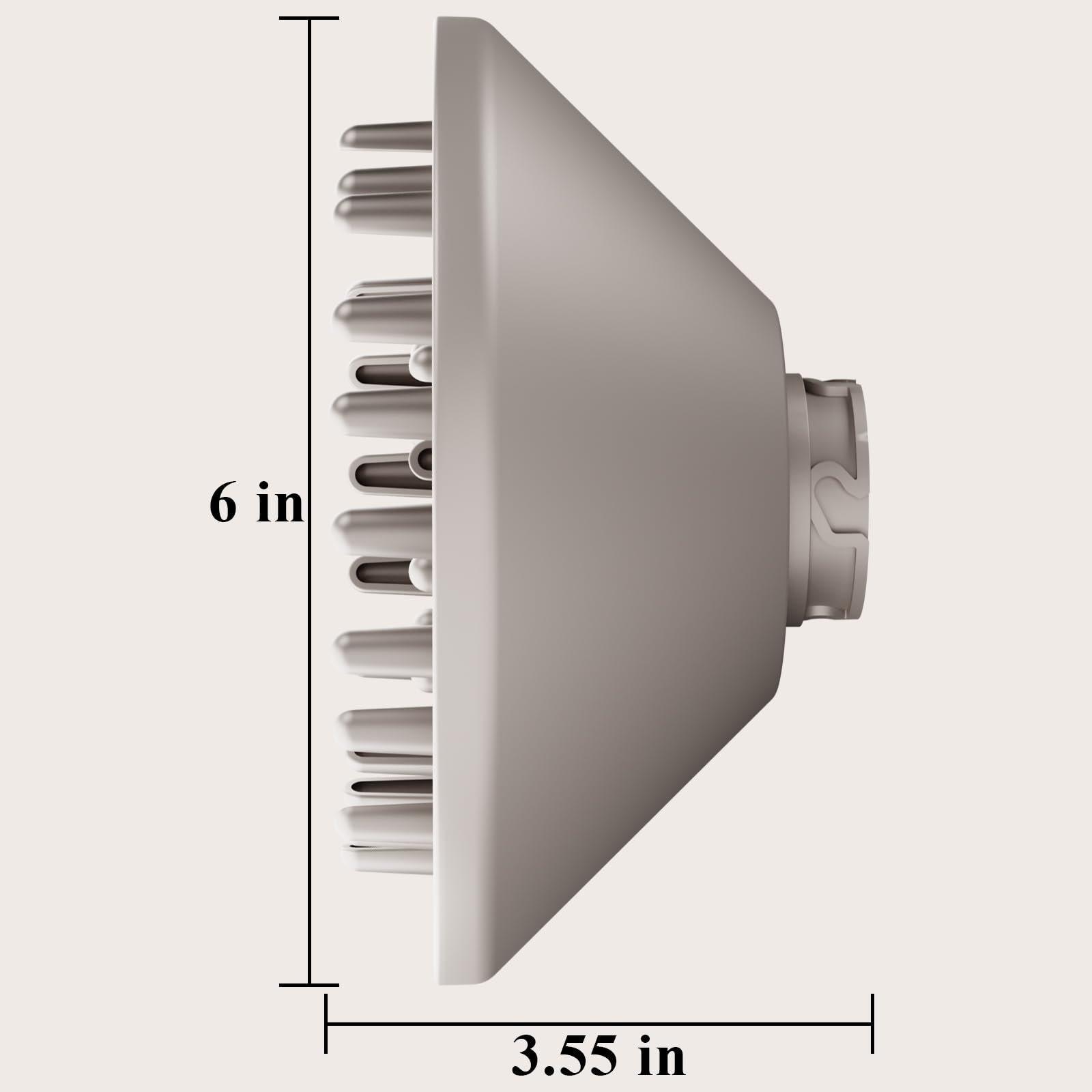 Chivixe large hair diffuser attachment showing the complete exterior design and matte black finish