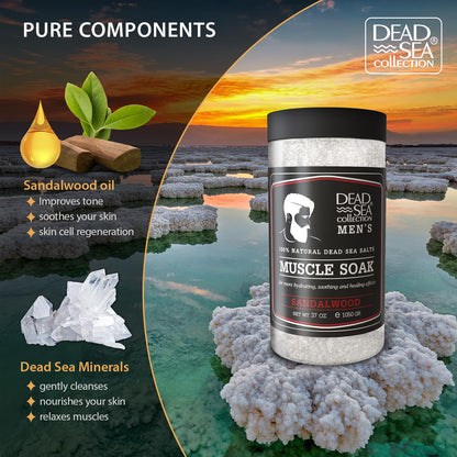 Close up of Dead Sea Collection muscle recovery bath salt granules