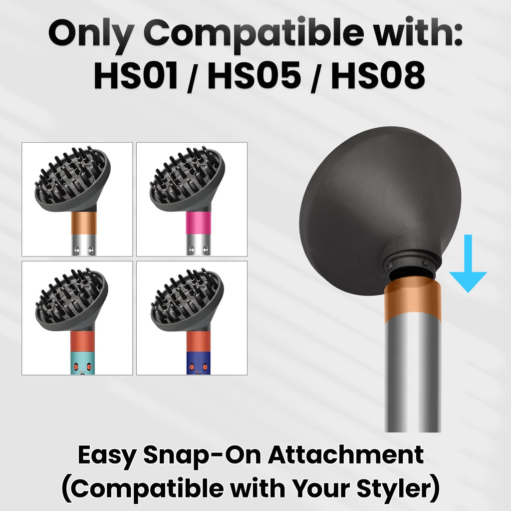 Full product view of the Dotspun upgraded diffuser accessory tailored for Indian consumers with curly hair