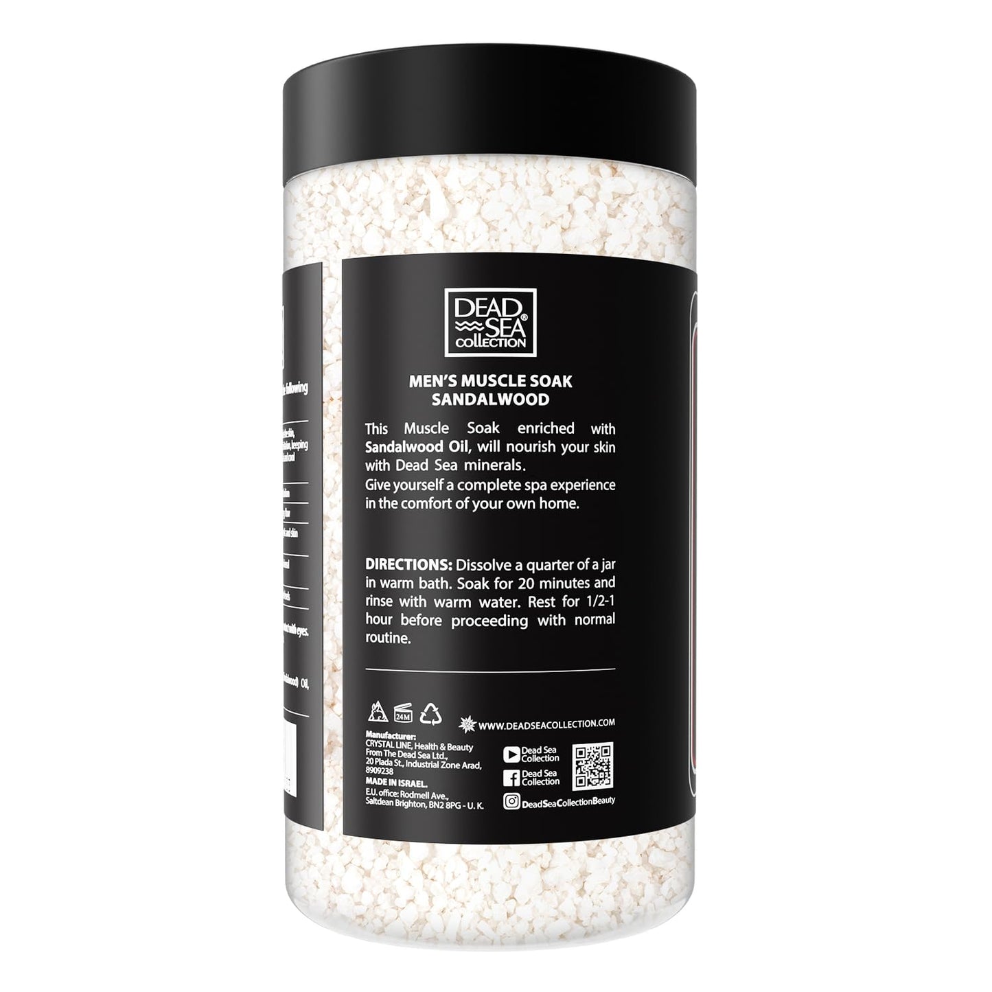 37 Ounce container of Dead Sea Collection bath salts for home spa