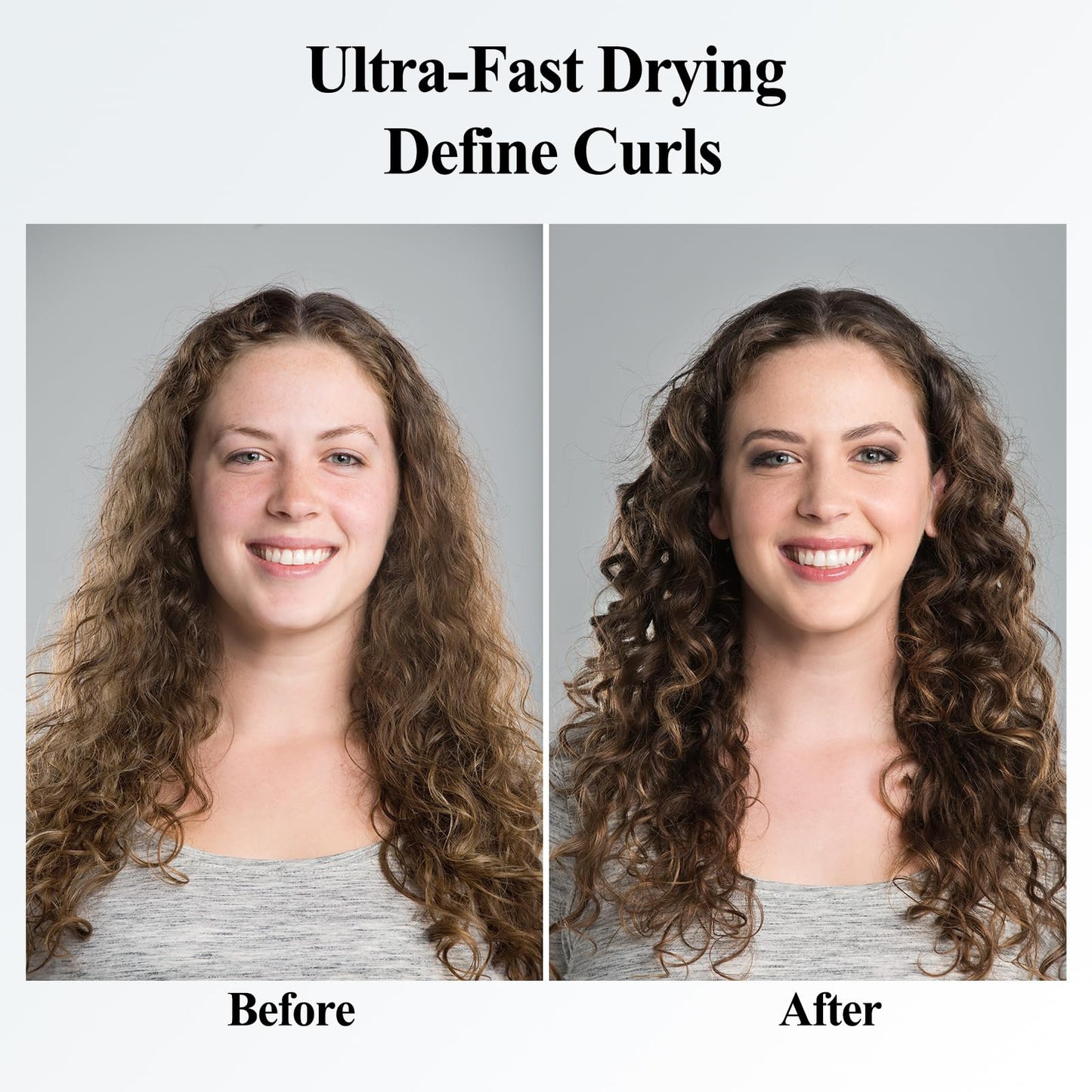 The premium heat resistant nylon fiber diffuser head showcasing its large diameter for managing thick curly hair.