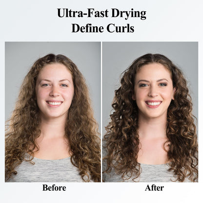 The premium heat resistant nylon fiber diffuser head showcasing its large diameter for managing thick curly hair.