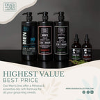 Complete product packaging set for Dead Sea Collection men soak