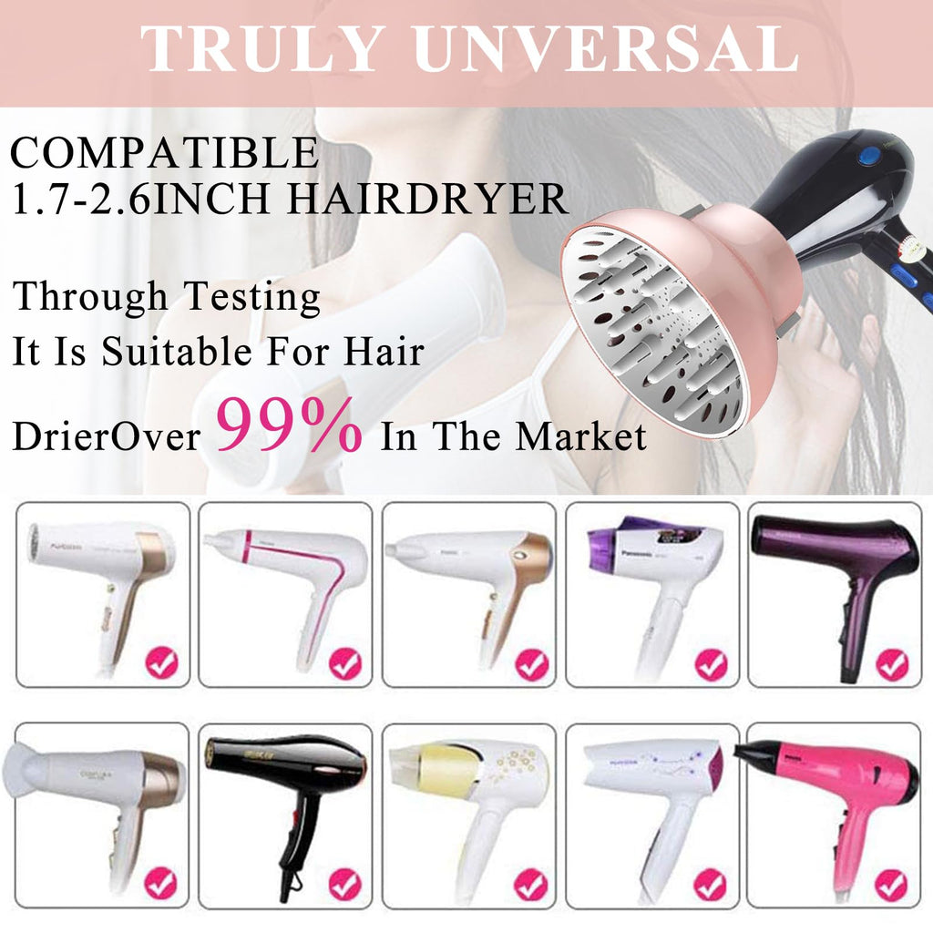 Polly Online universal curly hair diffuser product packaging display with imported beauty tool