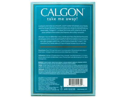 Calgon Bath Beads Ocean Breeze 30 Ounce box detail