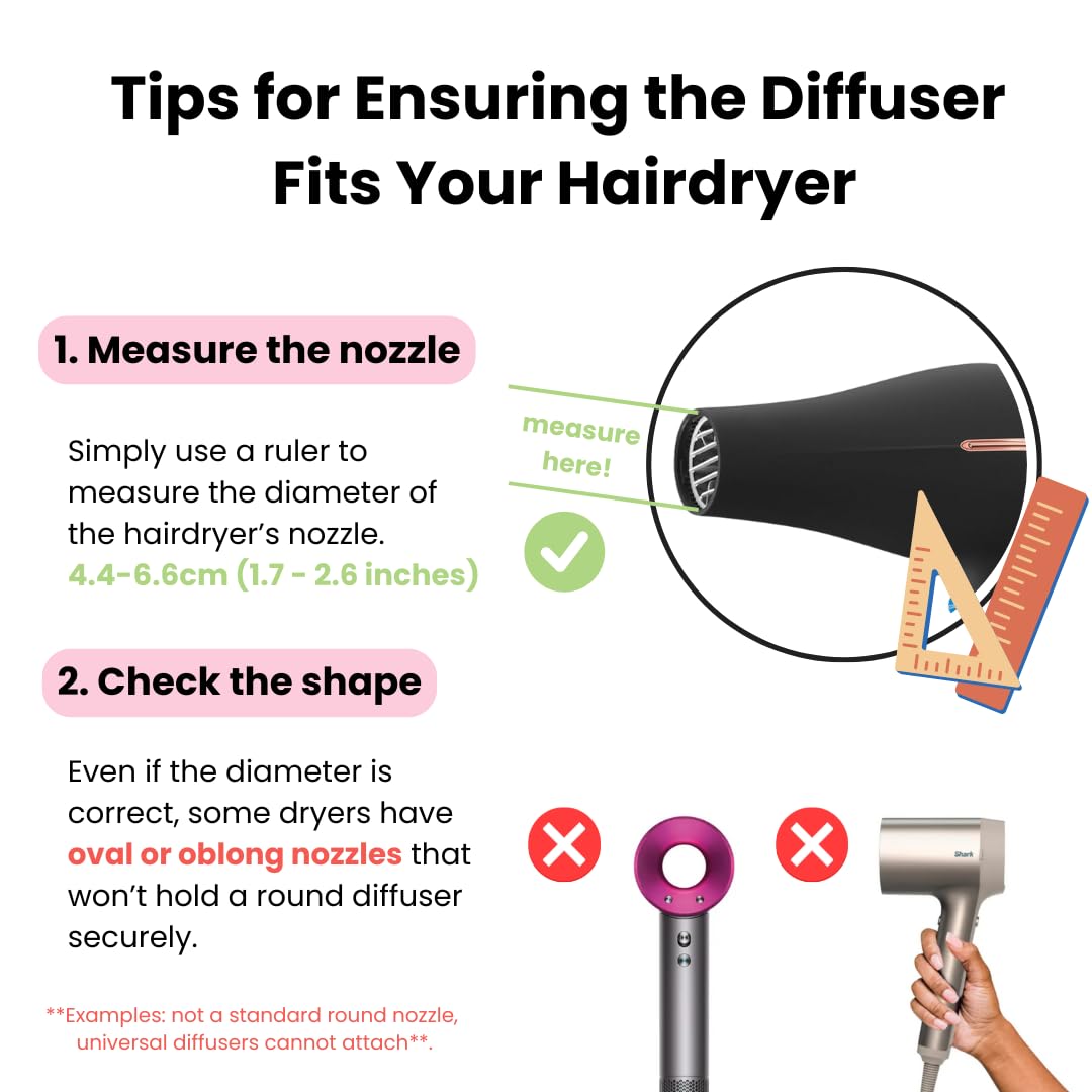 Gihali professional salon grade diffuser attachment showcasing the twelve air nozzle airflow distribution