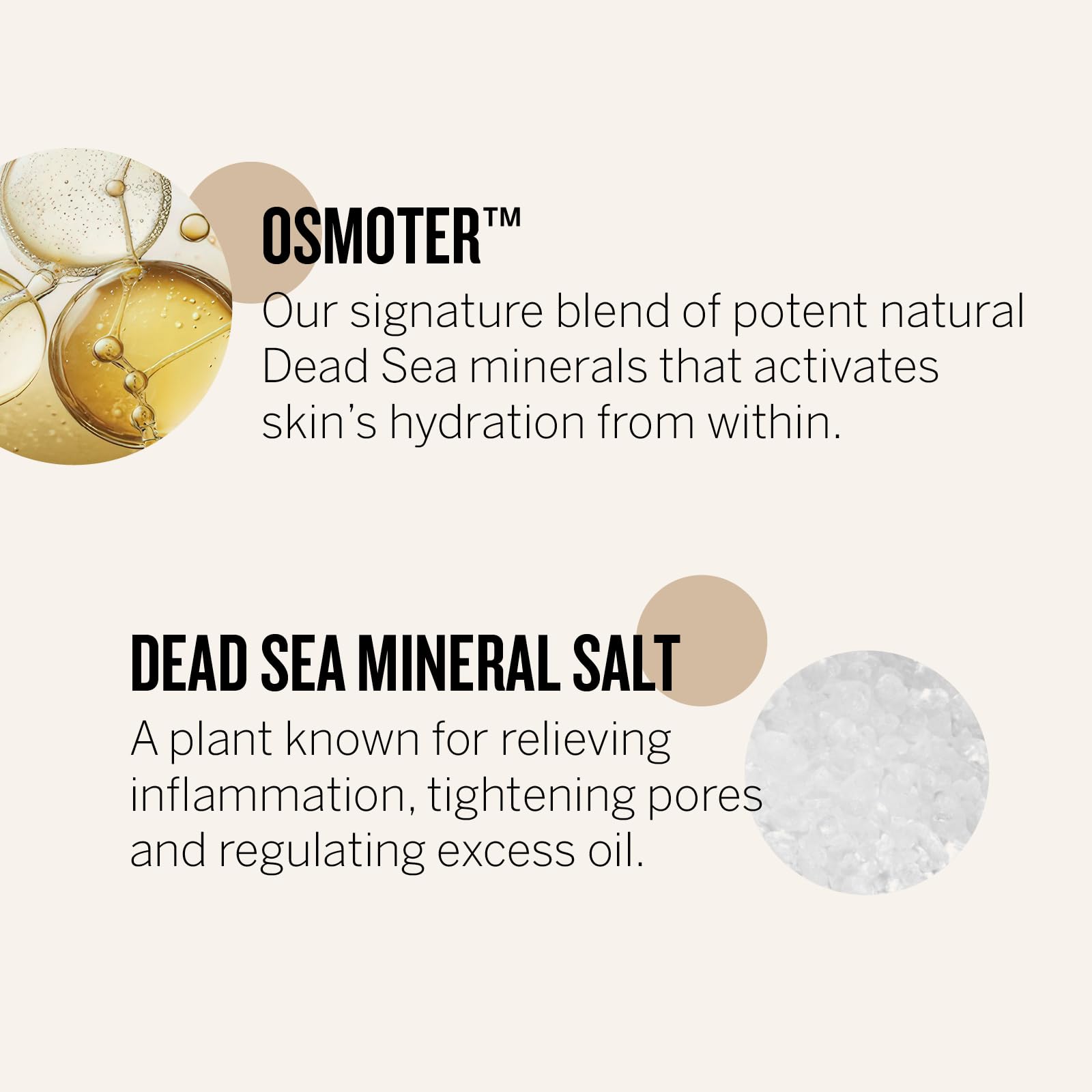Close up of Ahava Dead Sea mineral bath salt texture