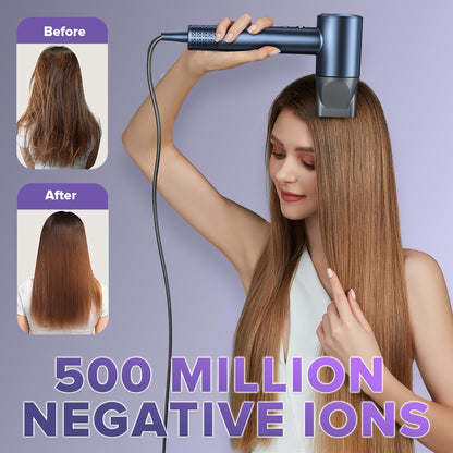 Foiyuf hair dryer with magnetic concentrator nozzle attached
