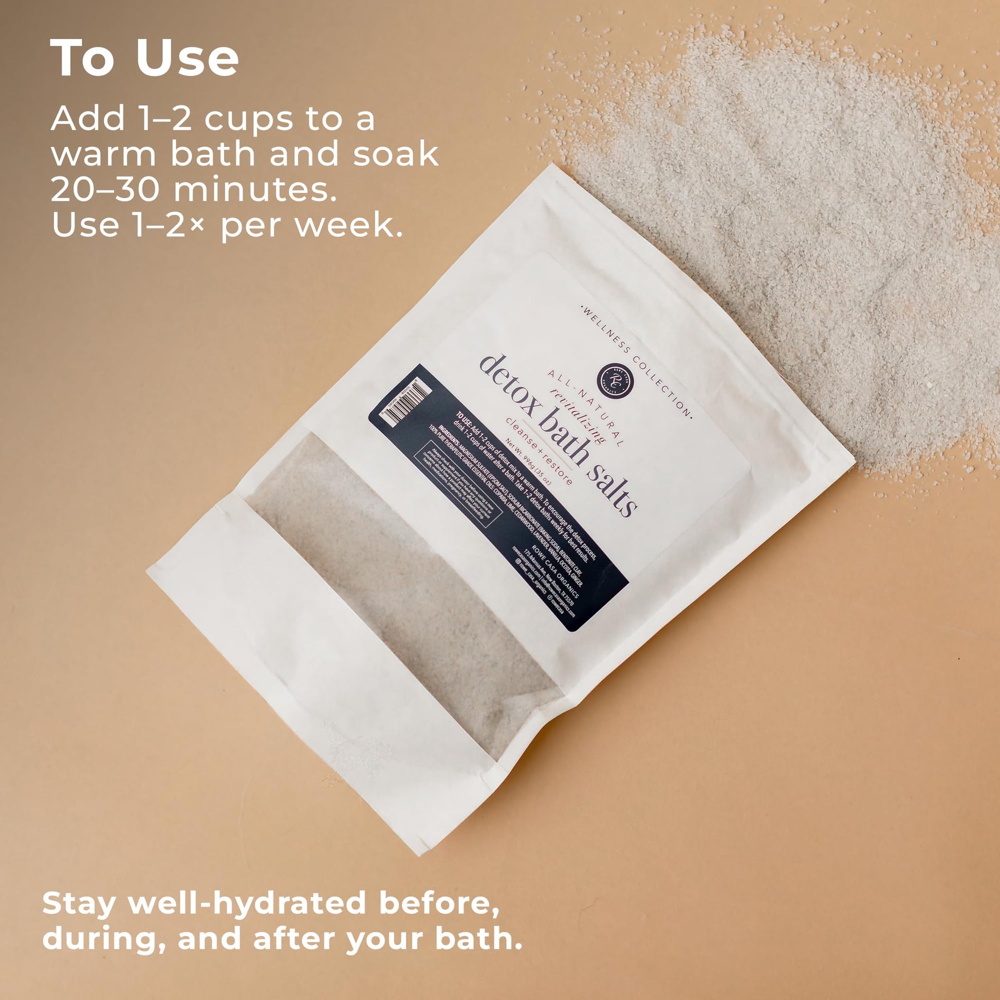 Rowe Casa Organics detox bath salts for muscle relaxation