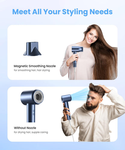 Lampick professional blowout dryer being held to demonstrate ergonomic lightweight grip