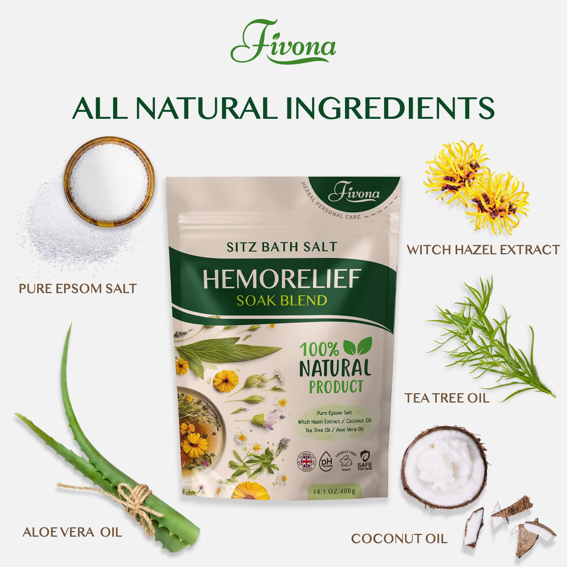 Natural soak blend for postpartum recovery and hemorrhoids