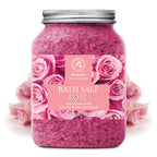 Aromatika rose bath salt label graphic detail