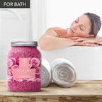 Aromatika rose bath salt package size display