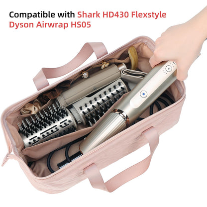 NISHEL portable hair air wrap dryer case open showing internal partitions