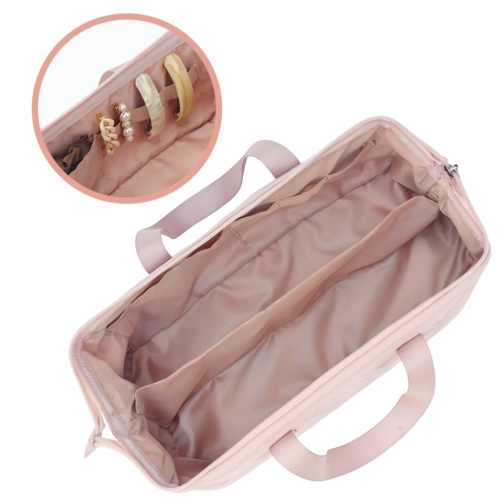 NISHEL curling iron attachment organizer wide mouth opening feature