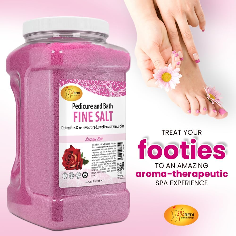 Spa Redi professional grade foot treatment jar in salon setting