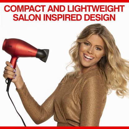 Professional CHI ionic blow dryer fitted with the custom curl defining diffuser attachment