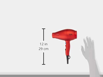 CHI 1875 series hair dryer retail packaging detailing frizz control and shine technology