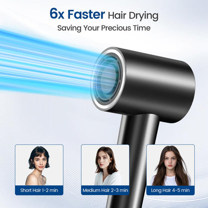 Hyspeedh high RPM brushless motor hair dryer showing the protective air inlet grille at the base