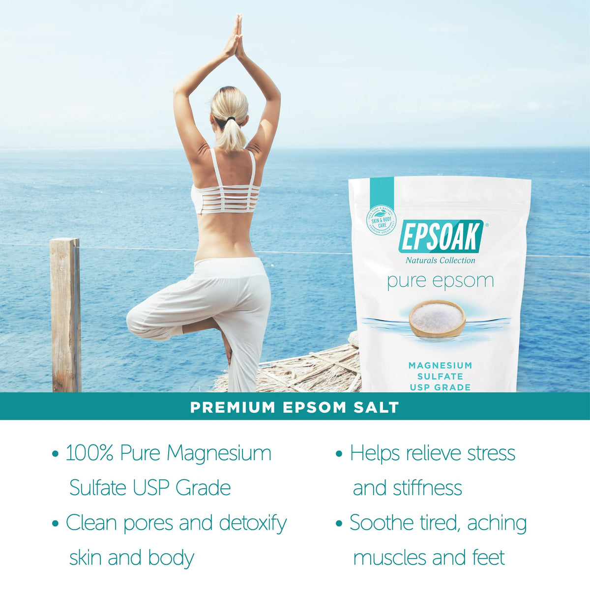 Epsoak Epsom Salt lifestyle bath preparation