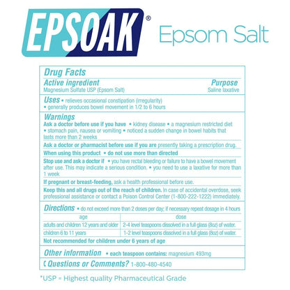 Lifestyle shot of Epsoak Epsom Salt for muscle recovery