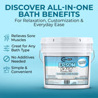 Trade Grade bath salt container label and product details