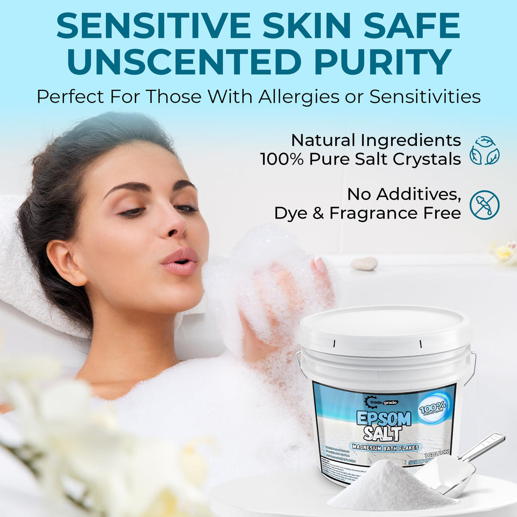 Trade Grade Epsom Salt resealable lid opening view