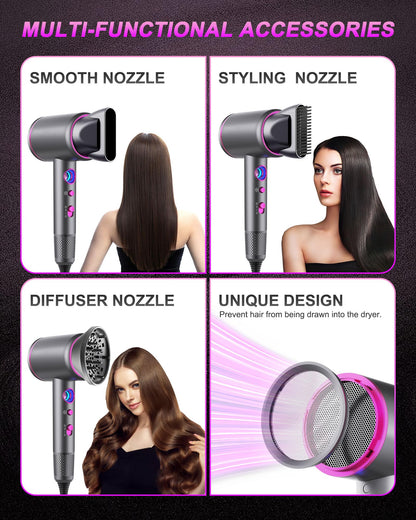 Side profile of the Tisoutec Arhhn hair dryer highlighting the ergonomic handle design