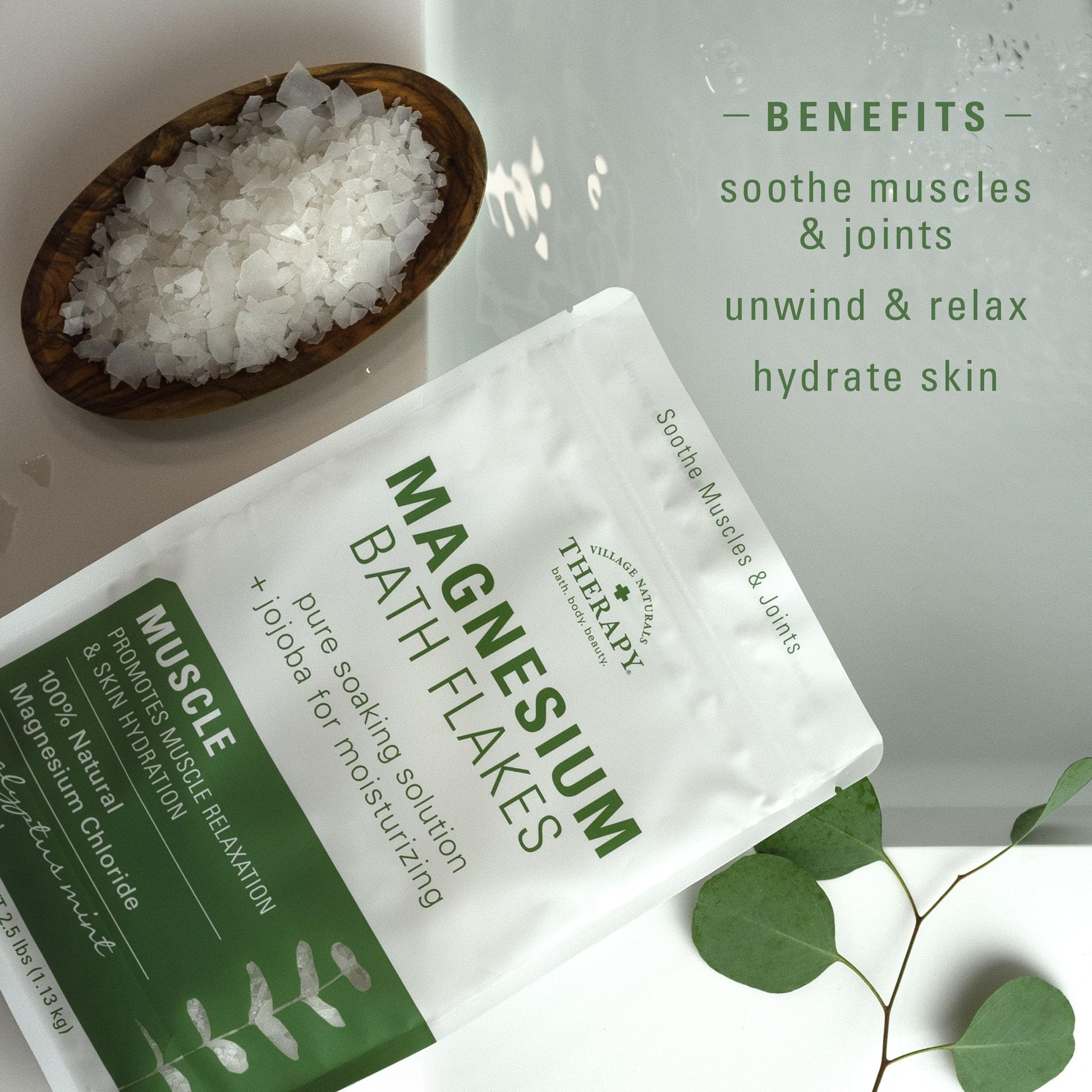 Close up of natural magnesium chloride flakes texture