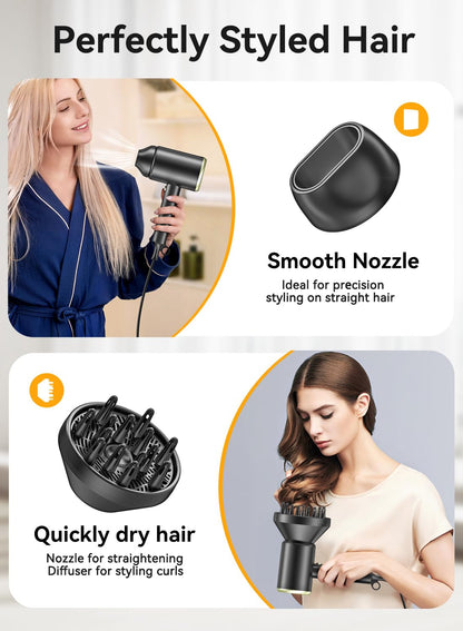Compact Mesheen hair dryer with concentrator nozzle