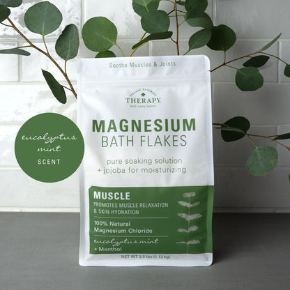 Product usage label for Village Naturals Therapy bath salts