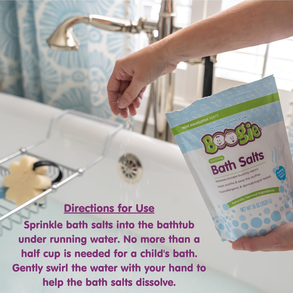 Boogie Kids Soothing Bath Salts back view with ingredient list