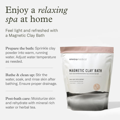 Enviromedica 500g clay bath powder container for wellness routine