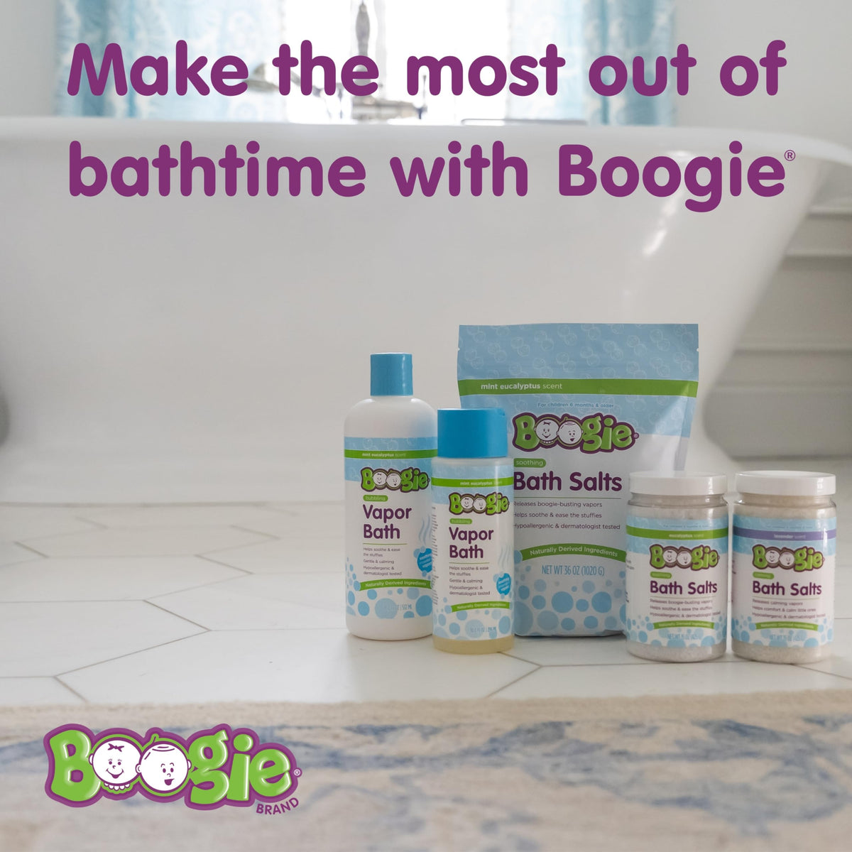 Boogie Kids Soothing Bath Salts 36 ounce pouch display