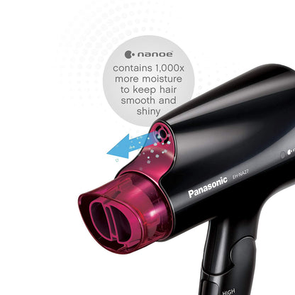 Close up of the pink QuickDry nozzle on the Panasonic compact dryer