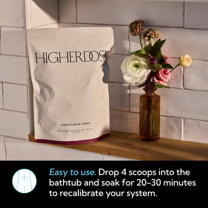 Close up of HigherDose magnesium bath soak minerals