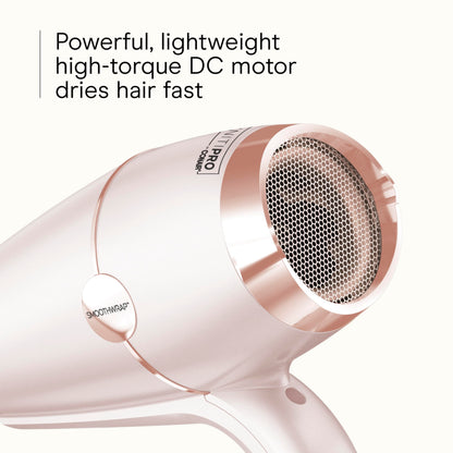 Conair professional blow dryer fitted with the custom curl defining diffuser attachment