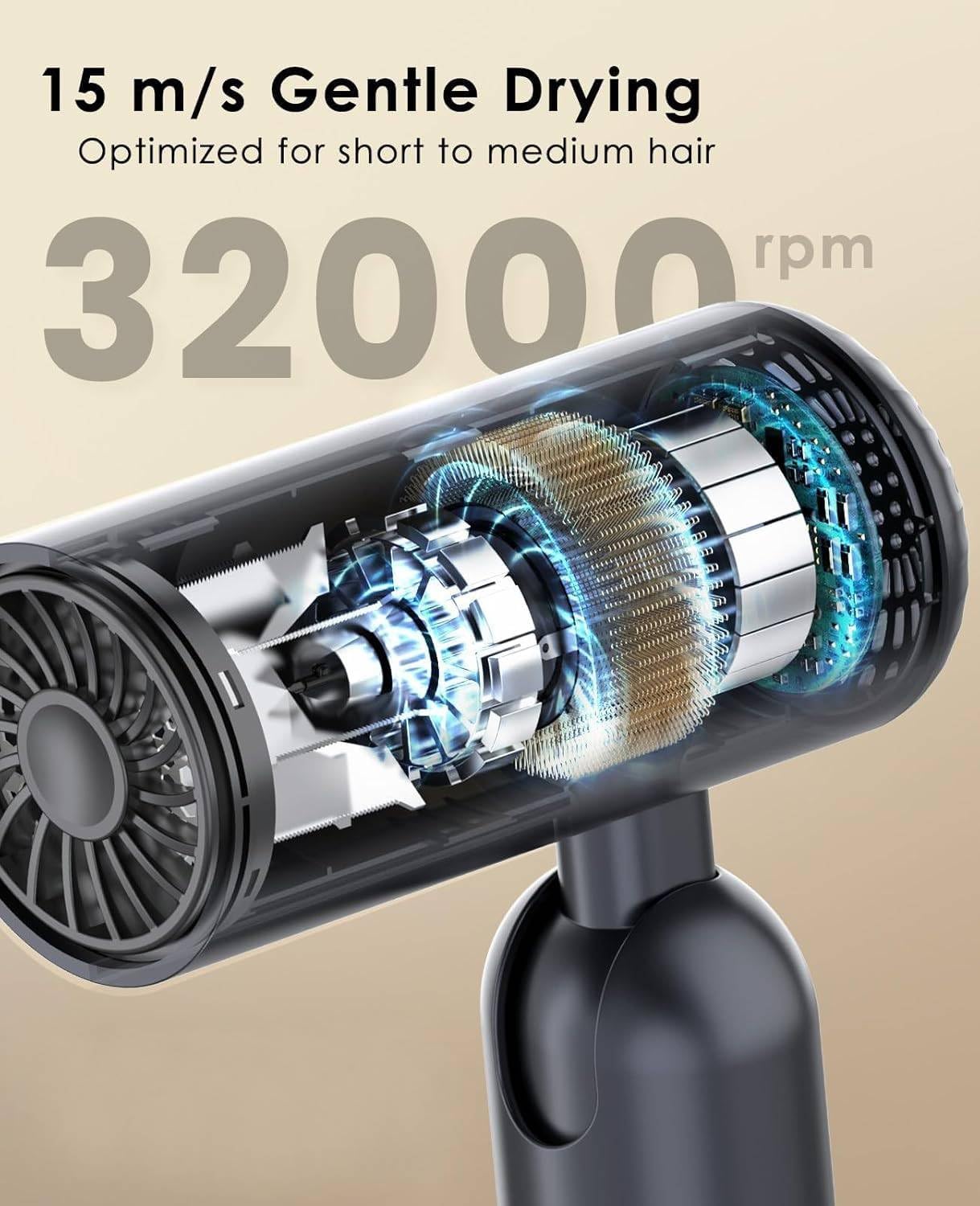 Osou travel hair dryer with magnetic attachment