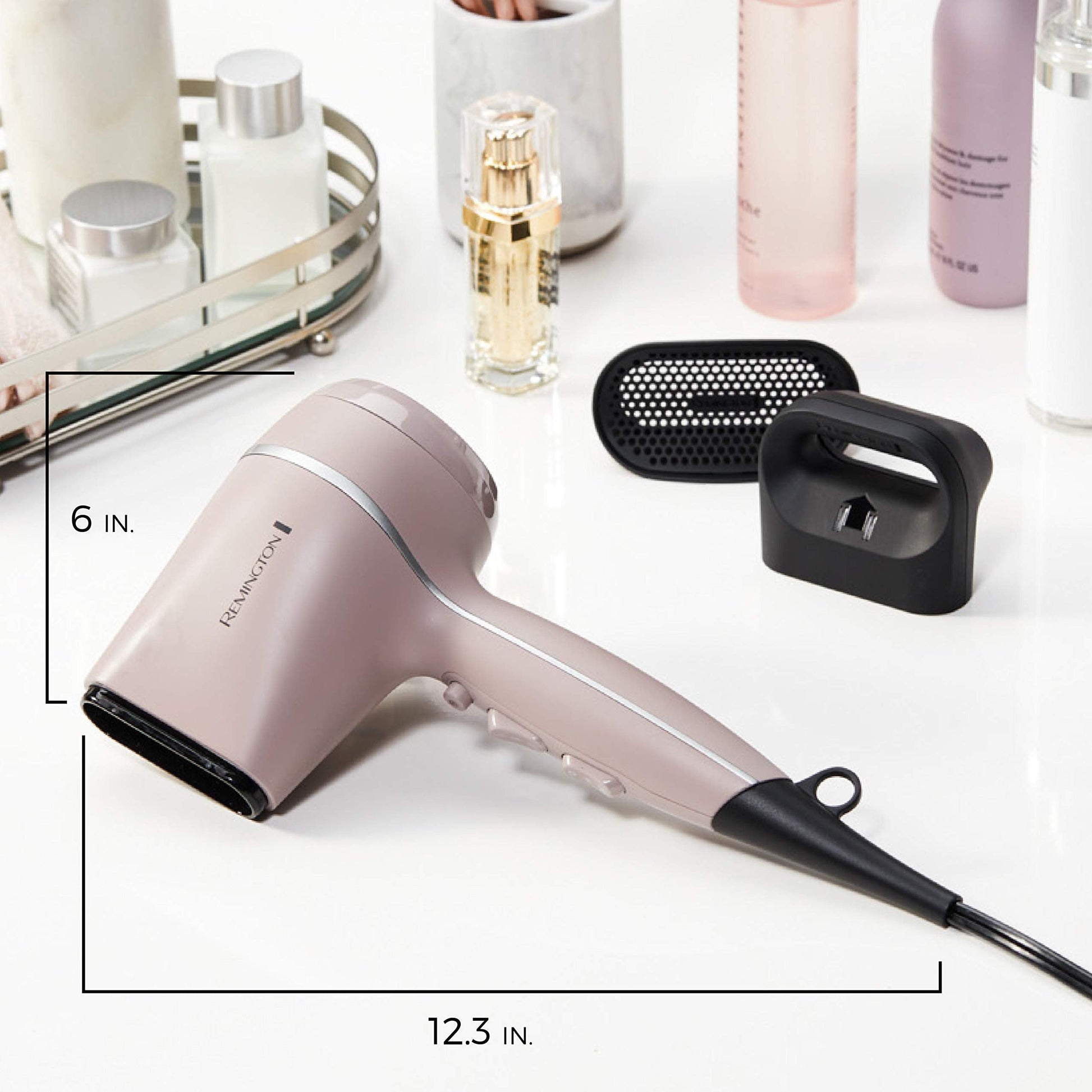 Remington 1875W hair dryer packaging showing authentic imported product details.