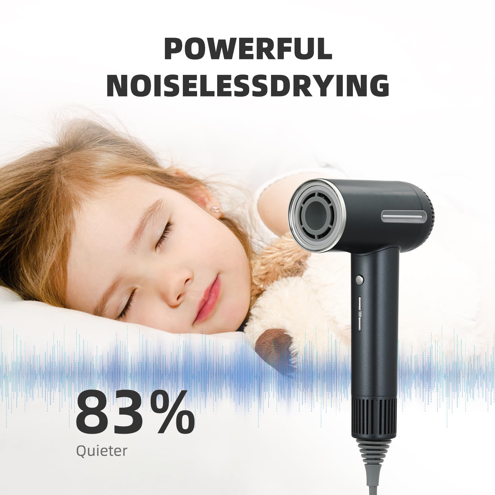 ONWAY thermo control hair dryer with magnetic concentrator nozzle attachment for precision straightening