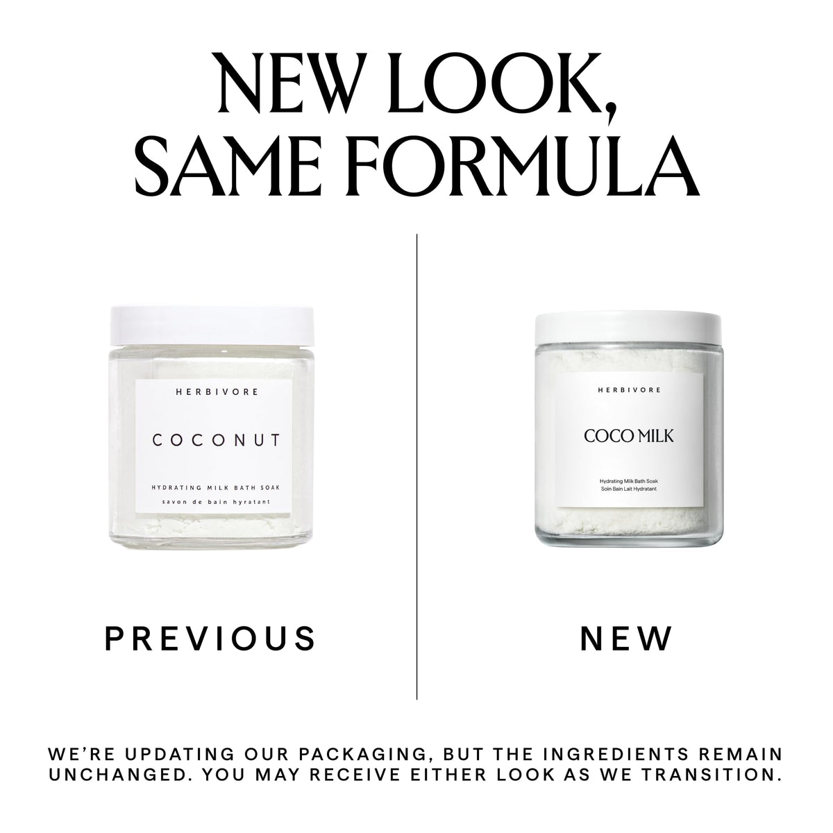 Herbivore Botanicals Coconut Milk Bath Soak texture and powder