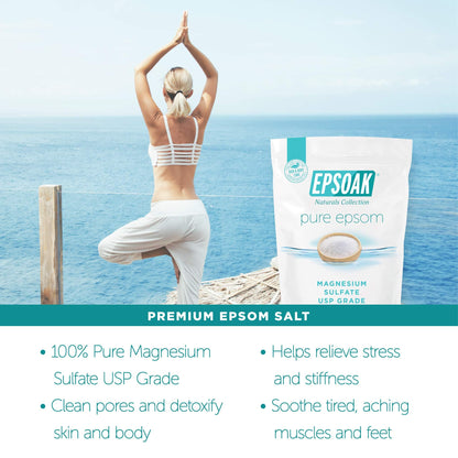 Epsoak Epsom Salt resealable bulk bag details