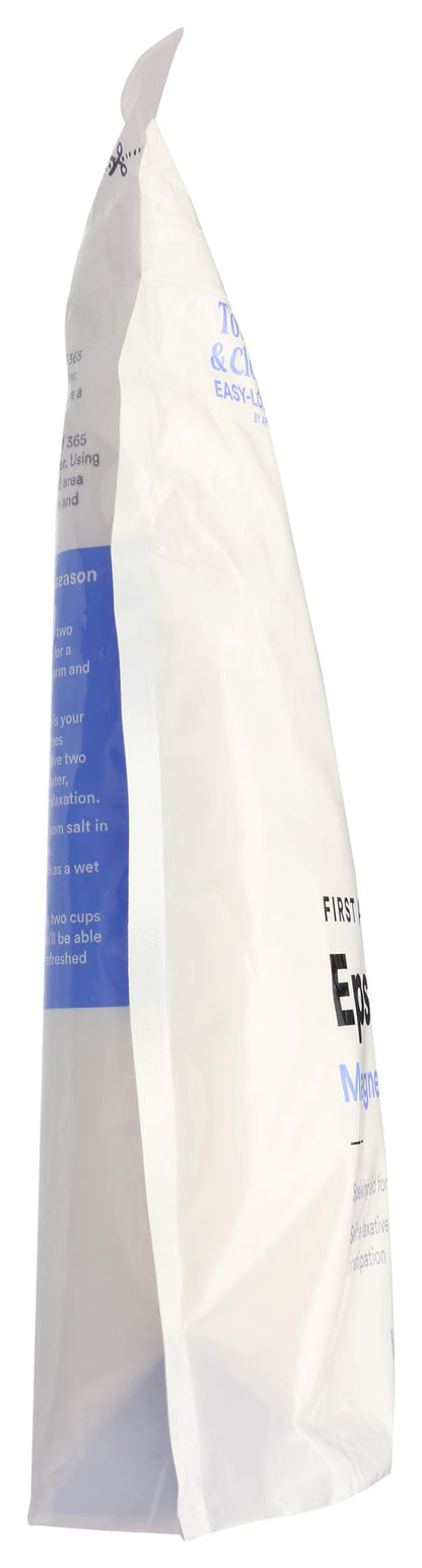 Resealable Touch and Close lock on 365 Epsom Salt bag