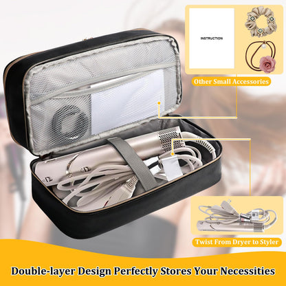 Sambois waterproof organizer bag top angle showing sturdy handle and smooth nylon zippers