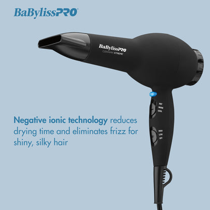 Rear view highlighting the removable filter mechanism of the ceramic hair dryer.