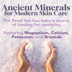 Dead Sea Warehouse natural bath salts poured into warm water