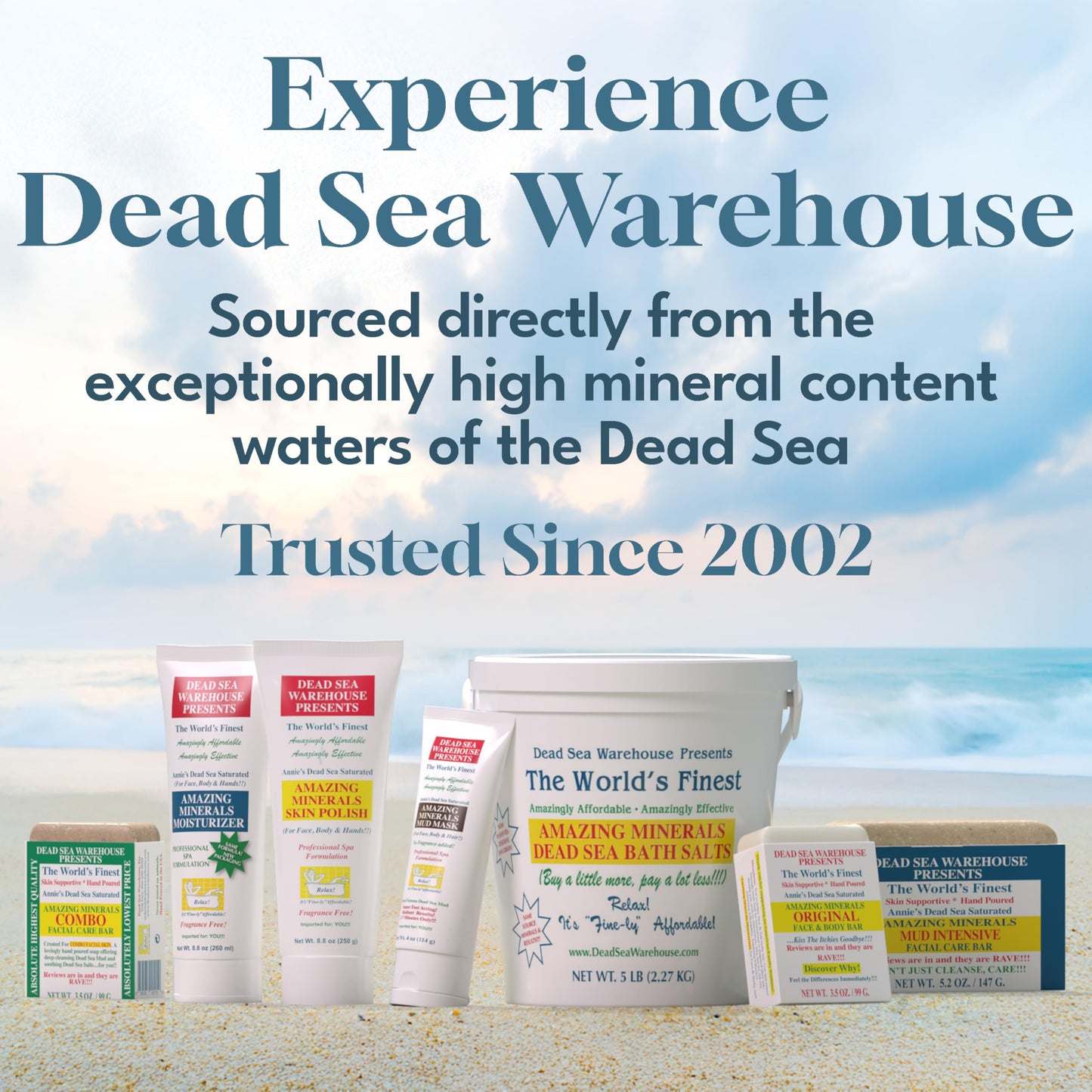 Dead Sea Warehouse Amazing Minerals 5 pound bulk bucket size