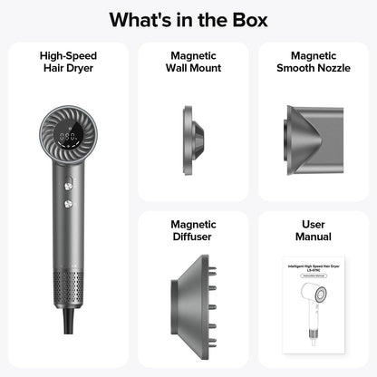 Lpstea professional hair dryer packaging and accessories
