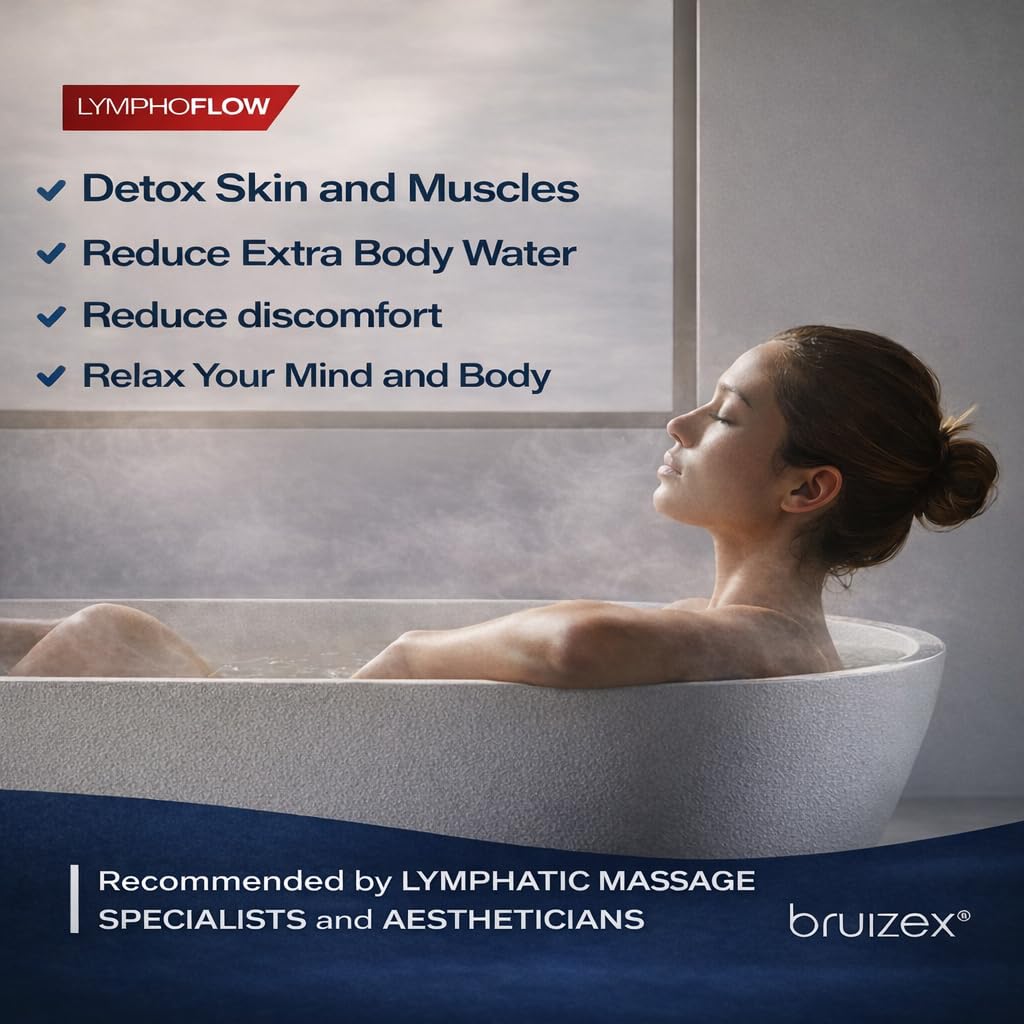 Back of Bruizex bath salt pouch with usage instructions and details