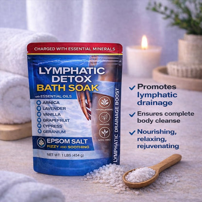 Close up of Bruizex detox bath salt texture and essential oil blend